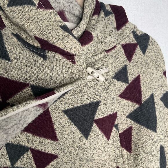 The North Face Aztec Open Cardigan Women SP Crescent Wrap Hooded Sweater Western - Picture 10 of 15